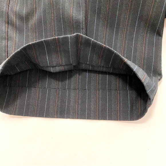 Career Black Pinstripe Straight Leg Slacks Pants 10 Office Siren Corpcore Office - Picture 6 of 10